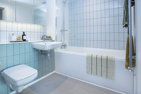 Elegant Bathroom at Fairfax Apartments, Manchester