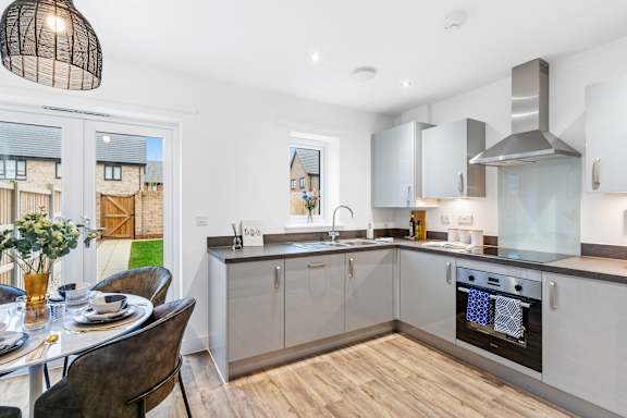 Open Kitchen at The Hawkings Apartments, Huntingdon, Cambridgeshire