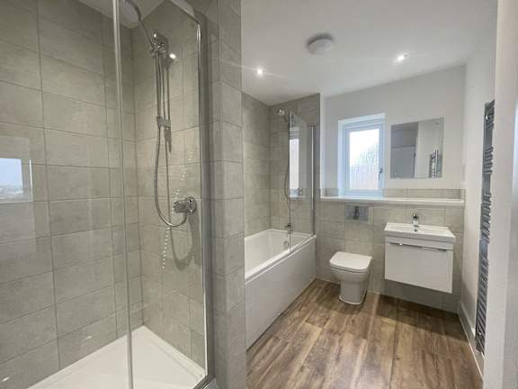 Master Bathroom at The Hawkings Apartments, Huntingdon, Cambridgeshire