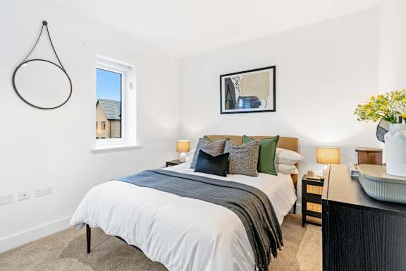 Bright Bedroom at The Hawkings Apartments, Huntingdon, Cambridgeshire, PE28 4LT