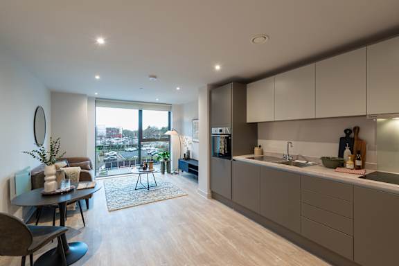 Modern Kitchen at Podium Apartments, Stretford, M16 0FR