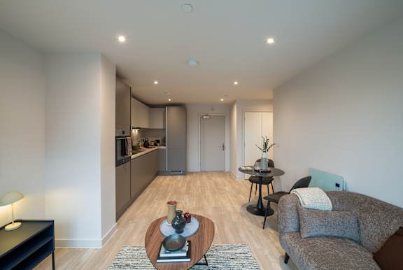 Contemporary Living Room at Podium Apartments, Stretford