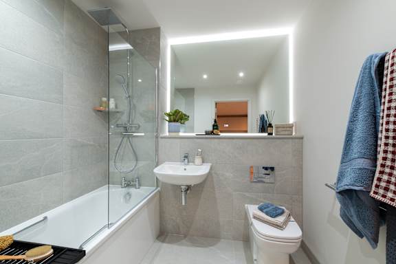 Modern Bathroom at Podium Apartments, Stretford