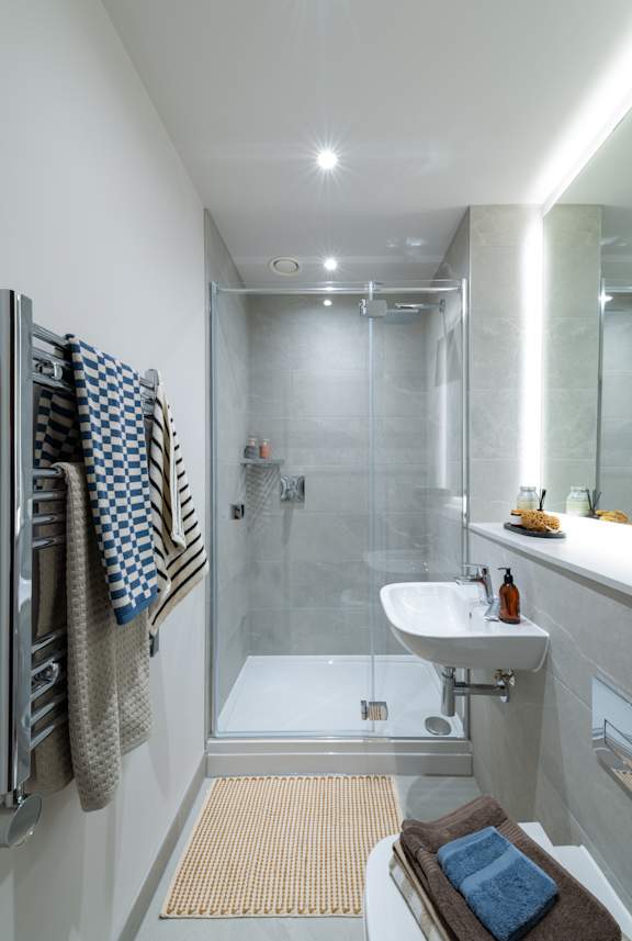 Updated Bathroom at Podium Apartments, Stretford, M16 0FR