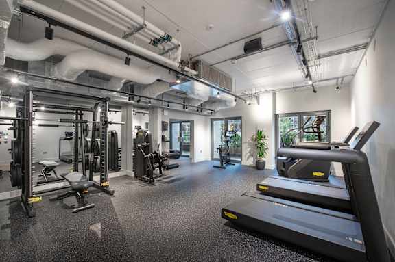 Spacious gym at The Lark, London