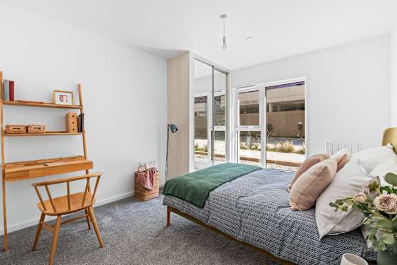 Bedroom With Desk at The Quarters Apartments, Dock Road, ME4 4UB