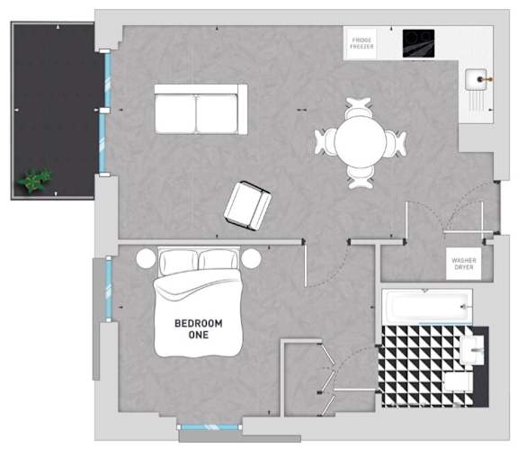 1 bed 1 bath at Beton Apartments, Wembley
