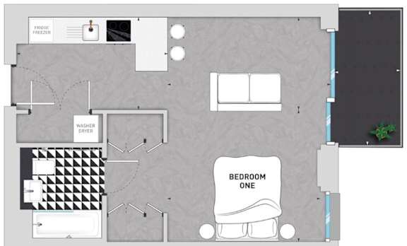 Studio 1 bath at Beton Apartments, Wembley, HA9 0SL