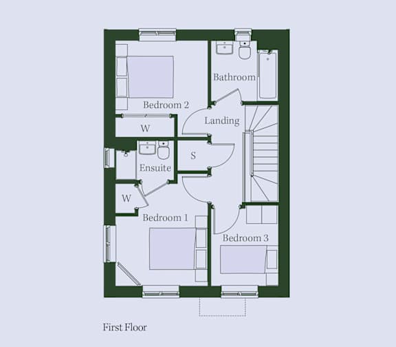Bunting-1st Floor Plan at Penny Green Apartments