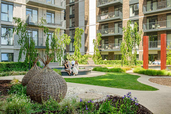Beautiful garden area at The Lark, London