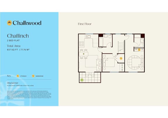 Chaffinch Floor Plan at Chalkwood Apartments, Ebbsfleet Valley