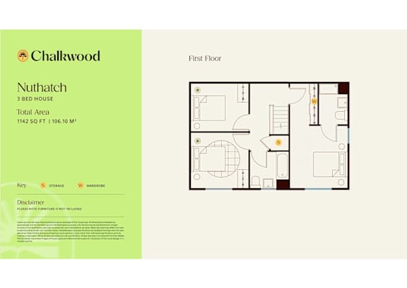 Nuthatch Floor Plan at Chalkwood Apartments, Ebbsfleet Valley