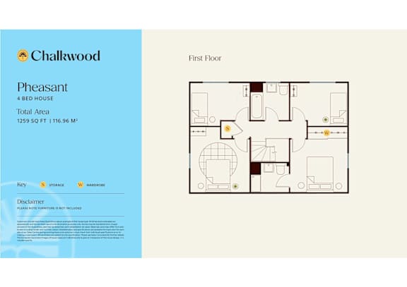Pheasant Floor Plan at Chalkwood Apartments, Ebbsfleet Valley, DA10 1HQ