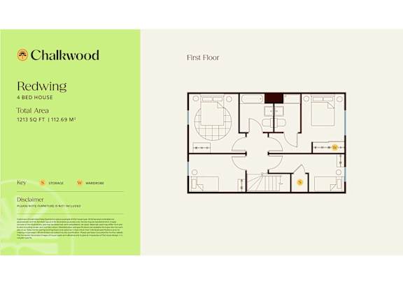 Redwing Floor Plan at Chalkwood Apartments, Ebbsfleet Valley