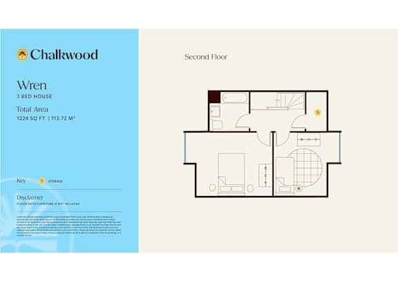 Wren Floor Plan at Chalkwood Apartments, Ebbsfleet Valley