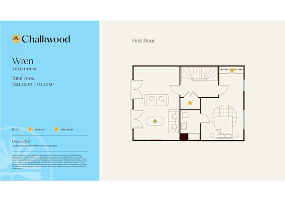 Wren Floor Plan at Chalkwood Apartments, Ebbsfleet Valley, DA10 1HQ