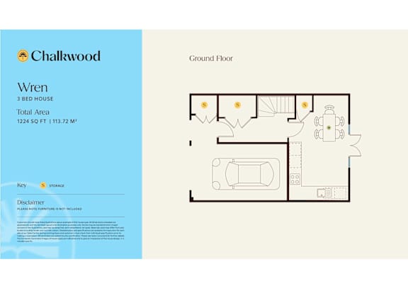 Wren Floor Plan at Chalkwood Apartments, Ebbsfleet Valley