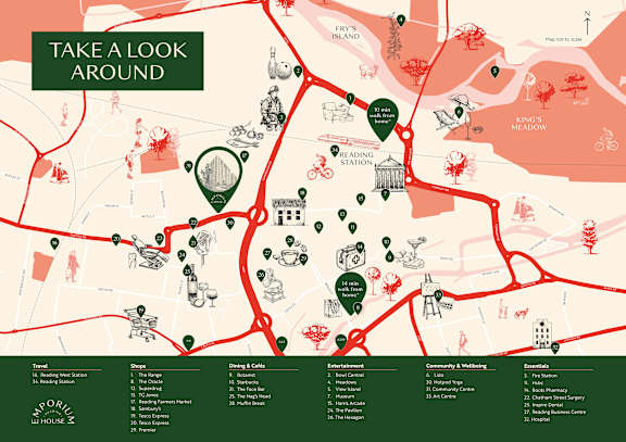 Community Map at Emporium House Apartments, Reading, RG1 7NW