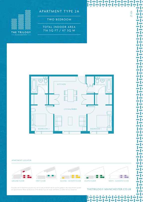 2 bed 2 bath at The Trilogy Apartments, Manchester, M15 4RU