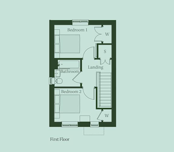 Kestrel-1st Floor Plan at Penny Green Apartments