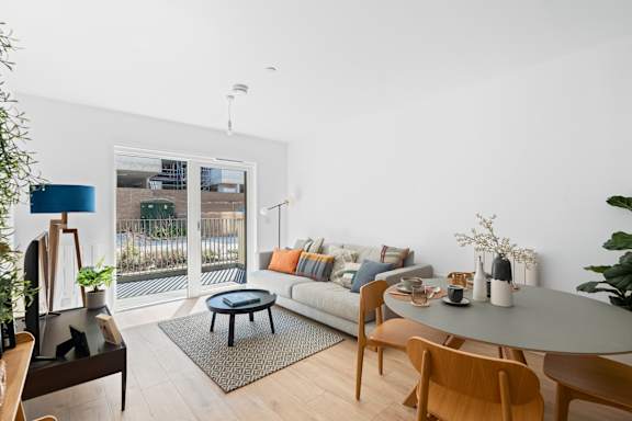 Modern Living Room at The Quarters Apartments, Dock Road, ME4 4UB