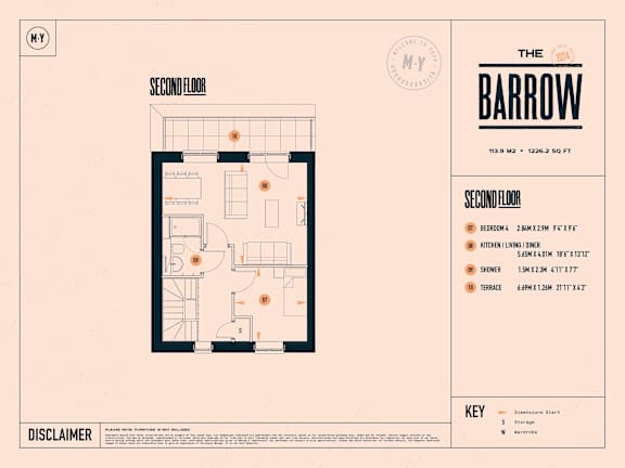 A floor plan for a property named The Barrow is displayed.