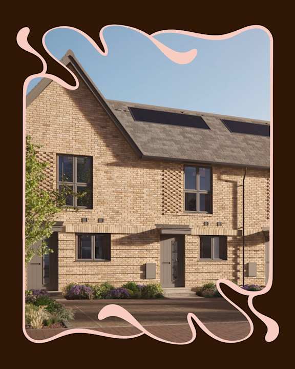 A house with a brown brick facade and a grey roof at Fernlow Apartments, Houghton Regis