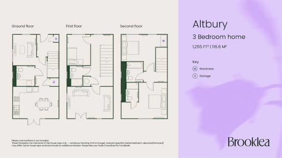 A floor plan for a 3 Bedroom home is displayed.