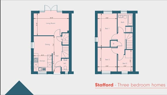 a floor plan of two different floor plans of a house