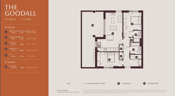 A floor plan of a property named The Goodall is displayed.