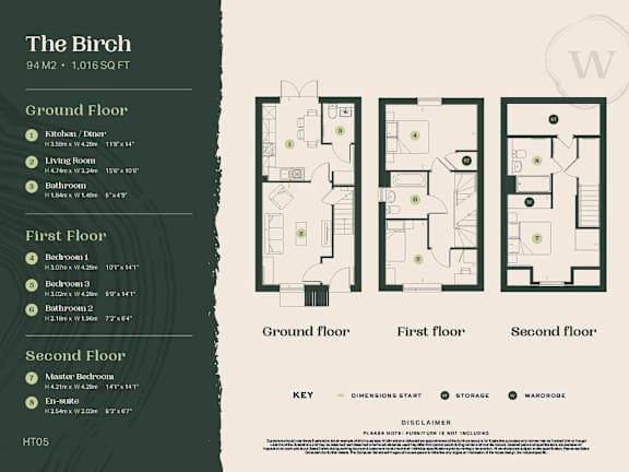 3 bed 2 bath B at The Woodlands Apartments, Milton Keynes