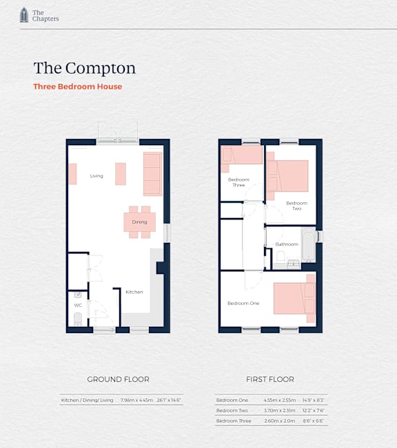 A floor plan of the Compton