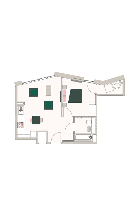 1 bed 1 bath 1 bed 1 bath at Vox Apartments, Manchester, M15 4YD
