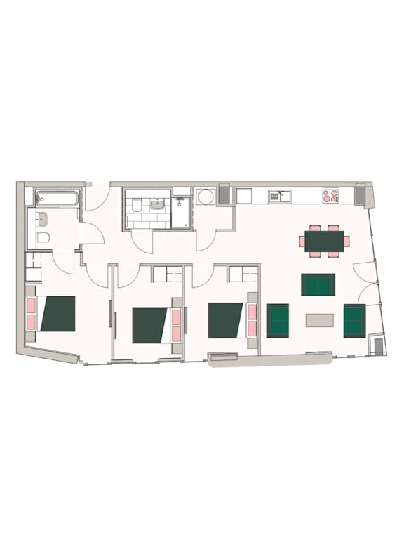 3 bed 2 bath 3 bed 2 bath at Vox Apartments, Manchester, M15 4YD