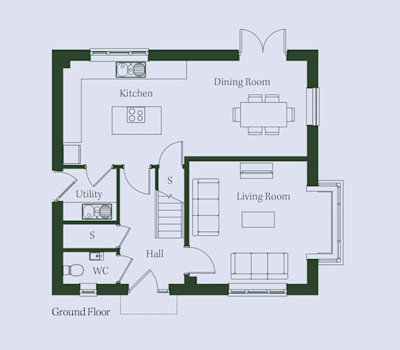 Wren-Ground Floor Plan at Penny Green Apartments