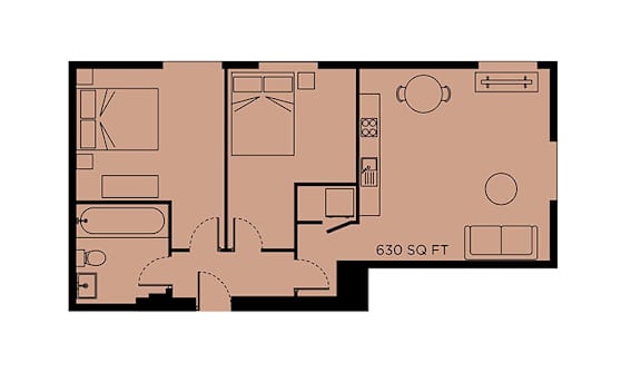 Floor Plan  2B Type E