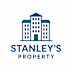 A blue and white logo for Stanley's Property featuring a building.