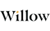 The image shows the word "Willow" in black font with a gold dot above the letter 'i'.