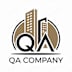 The image is a logo for a company named QA Company, featuring two buildings and the letters "QA" intertwined.