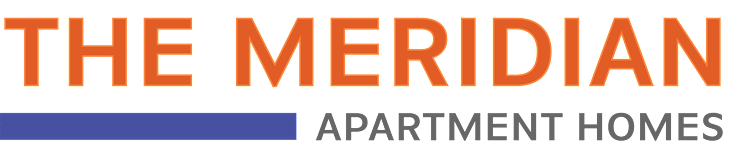 The Meridian apartment homes logo.