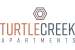 the logo for turtle creek apartments on a black background