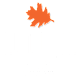 An orange leaf with the words Autumn Chase Townhomes written underneath it.