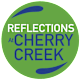 a logo for the reflections at cherry creek