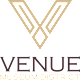 The logo for the Venue Museum District features a V-shaped design.