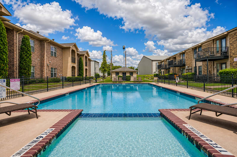 Swimming pool at The Corners Apartments in Sulphur Springs, TX