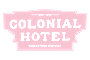A logo for Colonial Hotel in Blackstone District.