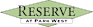 A sign that says Reserve at Park West.