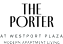 a logo for the porch at the westport plaza with the word the panther