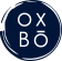 a blue circle with theoxbo logo on a green background