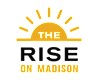 The image is a graphic with a sun and the words "The Rise on Madison".